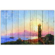 Панно с изображением картин Creative Wood ART Закат на море - И. Айвазовский
