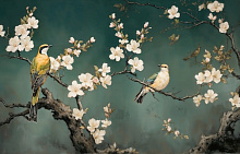 3D обои с рисунком птицы Design Studio 3D Chinoiserie birds AG-CB-003